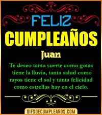 GIF Frases de Cumpleaños Juan